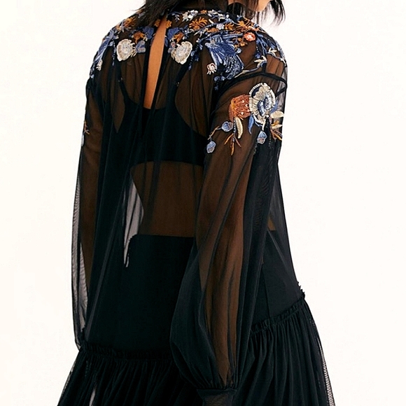 NEW🦋🌺 Free People Floral Embroidered Maxi Top Dress, Small - Picture 10 of 16